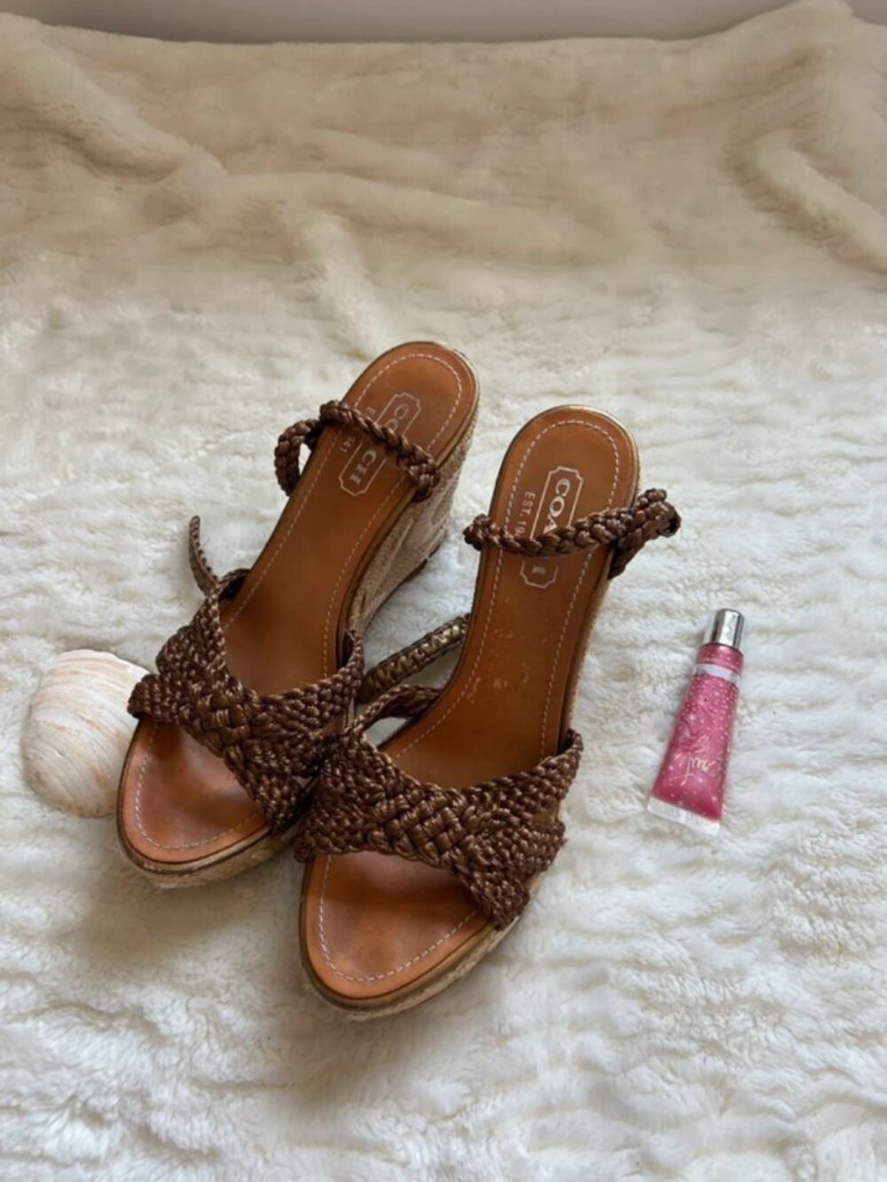 Cutest coach wedges summer wicker